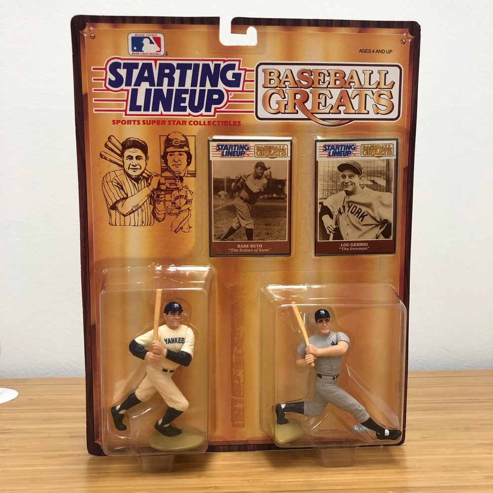 Kenner Starting Lineup Baseball Greats Babe Ruth Lou Gehrig New York 1988